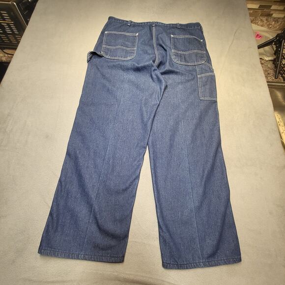 Vintage Sears Roebucks Jeans Mens 40x28 Blue Carpenter Hammer Loop Workwear USA - Picture 8 of 9